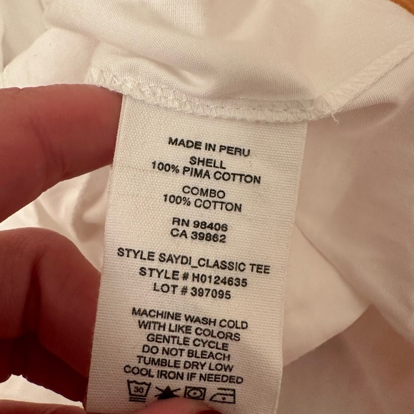 Theory Saydi Classic Tee Dress in white pima cotton! - Picture 4 of 4